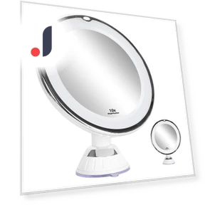 10X Magnifying Mirror with LED Lighting — Handheld, JOHO - CarGear