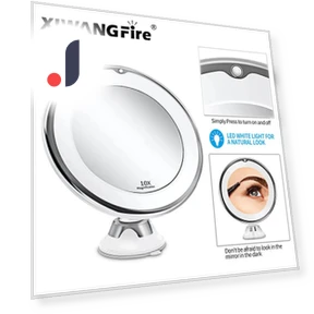 10X Magnifying Mirror with LED Lighting — Handheld, JOHO