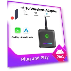 2-in-1 Wireless CarPlay Android Auto Adapter — Stereo Receivers, Simplistic Living Home