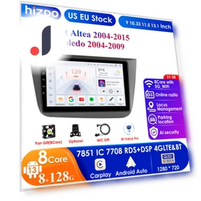 4G AI Voice Wireless CarPlay Android 13 Car Stereo — Stereo Receivers, Hizpo
