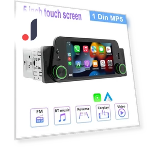 5-inch Wireless Carplay 1Din MP5 Player Car Stereo — Stereo Receivers, Simplistic Living Home