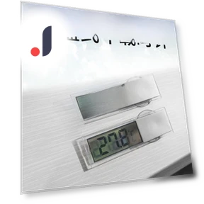 Car LCD Clock and Thermometer with Suction Cup — Clock, AI Supermarket