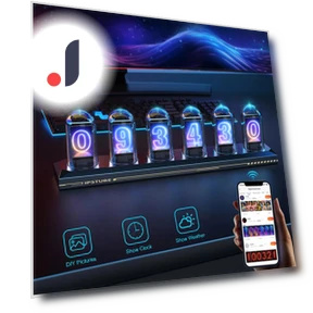 Digital Tube Clock with Bluetooth/WiFi APP Control — Alarms & Clocks, Rybakov Home Lighting
