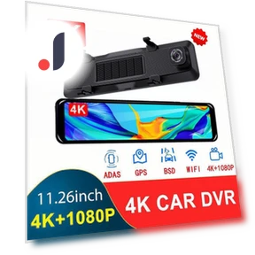 Full Screen 4K 12 Rear View Mirror with Dual Recording Dash Cam — Rearview Safety Systems, AI Supermarket