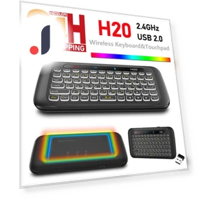 Mini 2.4Ghz Wireless Keyboard with Backlight Touchpad Air Mouse IR Tilt Remote Control — Keyboards, Super Star Mall