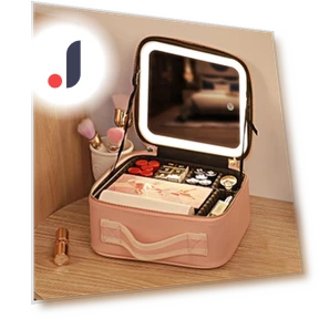 Smart LED Cosmetic Bag with Mirror — Cosmetic Cases, World Auto Parts