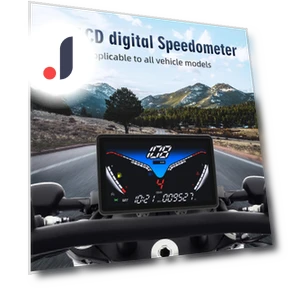Universal Digital Speedometer LCD RPM Tacho Oil Gauge Water Temp Gear LED Indicator — Speedometers, Dream Garage