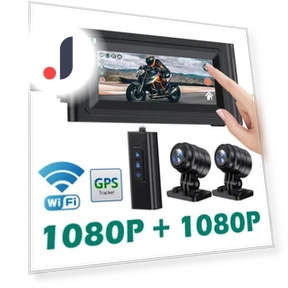 Waterproof Motorcycle Camera with Touch Screen — Wearable Cameras, Simplistic Living Home