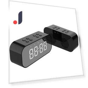 Wireless Bluetooth LED Alarm Clock with Speaker and Mirror — Alarm, Smarter than future