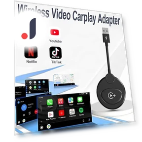 Wireless CarPlay Video Adapter with Netflix/YouTube/TikTok Support — In-Car Multimedia Systems, Simplistic Living Home