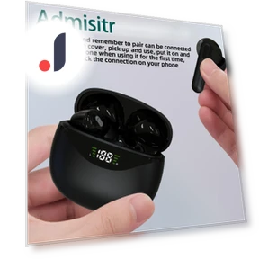 Wireless TWS Headset with Touch Digital Display — Headsets, Admisitr