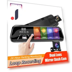 1080P Dual Lens Car Mirror Dash Cam — Rearview Cameras for Cars, CANKE