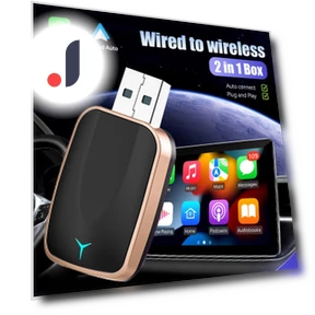 2-in-1 Wireless Carplay AI Box for Android Auto — Stereo Receivers, sugarberry