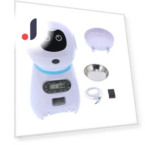Automatic Feeder Robot Shape Cat Dog Timing Food Dispenser with Bowl — Feeders, TOMTOP JMS