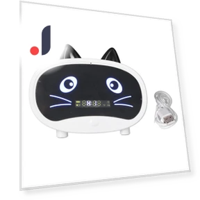 Mini Cartoon Speaker with Cat Ears Design — Alarms & Clocks, Tooarts