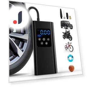 Portable Wireless Electric Car Air Pump with Light — Tire Inflation Solutions, GearUp AutoMoto