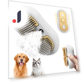 3-in-1 Electric Pet Grooming Brush with Water Tank — Brushes, Smart Pet Supplies