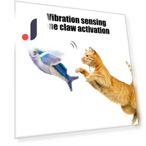 Interactive Cat Toy Fish with Flapping Wings — Cat Playthings, Art Artwork