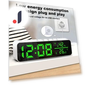 Multifunctional LED Digital Clock-Thermometer — Home Climate Control, caicaichen
