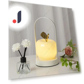 Rechargeable LED Apple-Shaped Desk Lamp — Creative Lighting Solutions, Chic Home