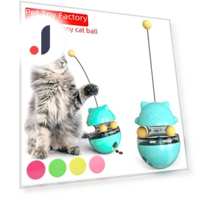 Self-Rolling Pet Toy Ball with Treat Dispenser — Cat Playthings, Smart Pet Supplies