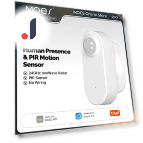 Smart Radar 24GHz mmWave Wireless Human Presence PIR Sensor — Smart Home Security, MOES