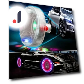 Solar-Powered LED Valve Caps — Tire, LSB01