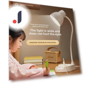 USB Desk Lamp with Smart Outlet — Study & Desk Lighting, VantaGoods