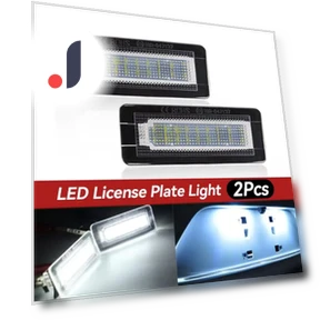 2x 18 SMD CANBUS White LED License Plate Light — License Plate, Modern Home Furnishing