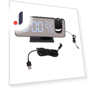 Digital Projection Alarm Clock with FM Radio — Alarms & Clocks, KONNWEI