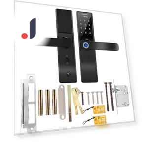 Electronic Smart Fingerprint Password Card Dual Tongue Door Lock — Smart Home Security, KONNWEI