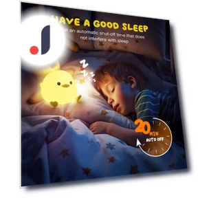 LED Night Light with Cute Bean and Duck Design — Night Lights, Chic Interiors