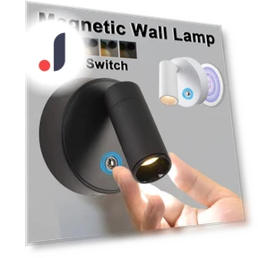 Magnetic Wall LED Desk Lamp with Touch Control — Desk & Table Lighting, DC-HOME Textile