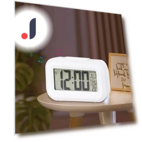 Mini LED Smart Alarm Clock with Temperature Display — Alarm, DC-HOME Textile