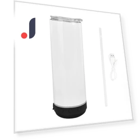 Portable Music Mug with Bluetooth Speaker — Travel Mugs & Tumblers, KONNWEI
