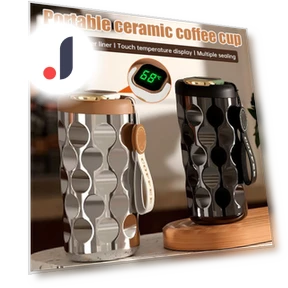 Smart Temperature Display Stainless Steel Thermos — Beverage Warmers, Chic Interiors