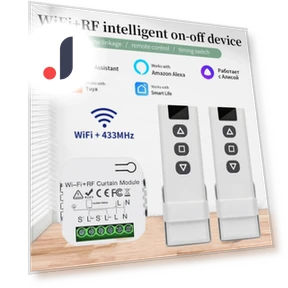 Smart WiFi Curtain Switch — Smart Home Hubs & Controllers, Modern Home Furnishing