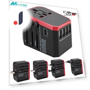 Travel Smart Adapter International Plug Adapter Wall USB Type C Charger AC Power — Chargers & Adapters, Melery
