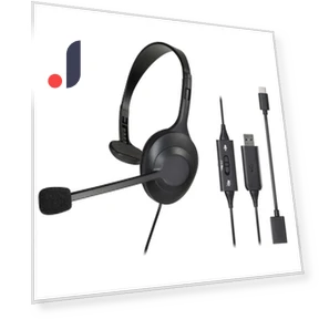 USB Mono Headset with Noise Cancelling Microphone — Microphones, Audio Technica