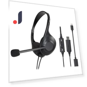 USB Stereo Headset with Noise-Cancelling Microphone — Headsets, Audio Technica