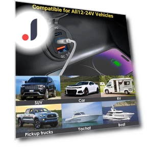 Waterproof Car Charger with PD3.0 and QC3.0 Ports — Chargers, Timeless Home
