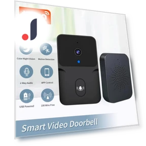 Wireless Smart Doorbell with Camera — Smart Home Security, Modern Home Furnishing