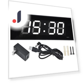 Digital Wall Clock with Auto Brightness Adjustment — Desk & Shelf, Vestidos