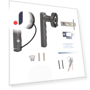 Smart Door Handle with Fingerprint and 2 Keys — Levers, Vestidos