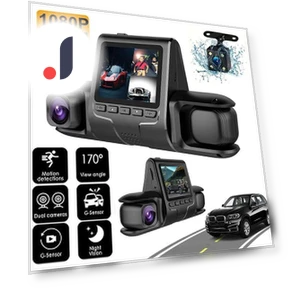 3-Lens Dash Cam Front and Rear Inside 1080P — Dashboard Cameras, Scotland