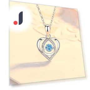 Jumping Heart Necklace — Smart Jewelry, Original jewelry design