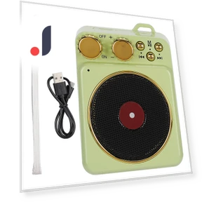 Retro Bluetooth 5.0 Speaker with Smart Voice Broadcast — Portable Sound Systems, Honor Electronics