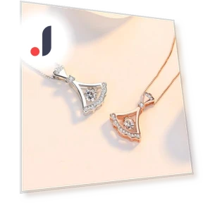 Smart Fan-shaped Diamond Necklace for Women — Smart Jewelry, Original jewelry design