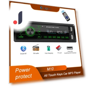 1 Din Touch Button BT MP3 Car Radio with Fast Charging — Stereo Receivers, AutoSphere