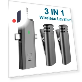 3-in-1 Wireless Lavalier Microphone — Wireless Systems, Meiteai-All
